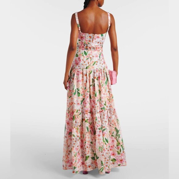 Agua by Agua Bendita Lima print linen maxi dress - Picture 2 of 14